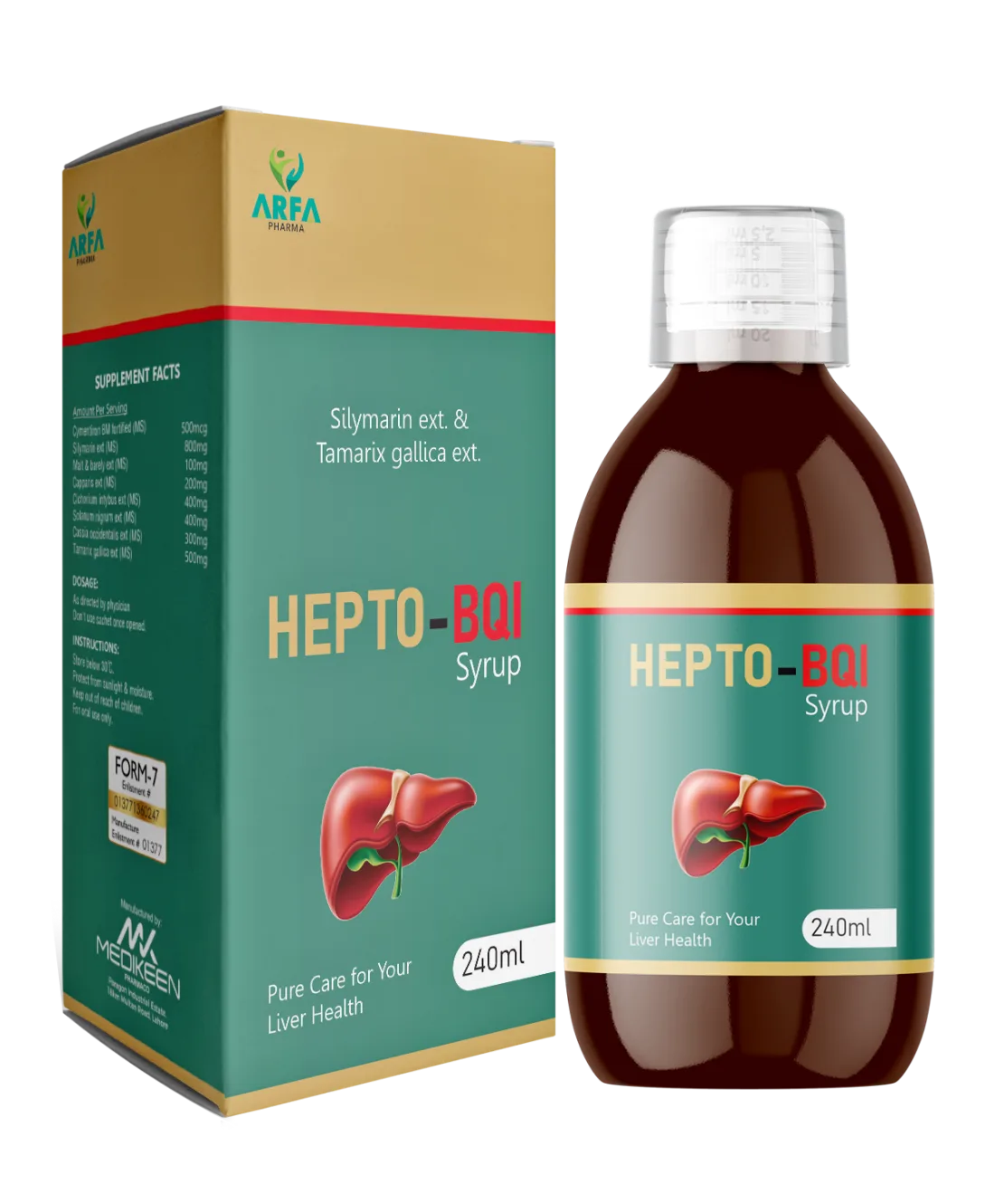 Hepto-BQI Syrup — Silymarin + Herbal Liver Tonic