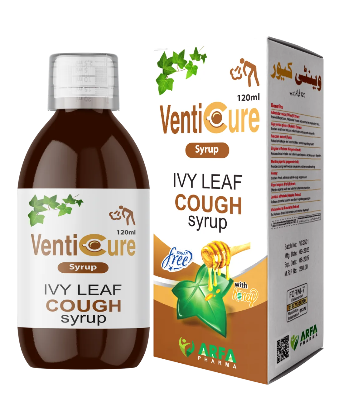 Venticure Cough Syrup — Ivy Leaf + Herbal Expectorants