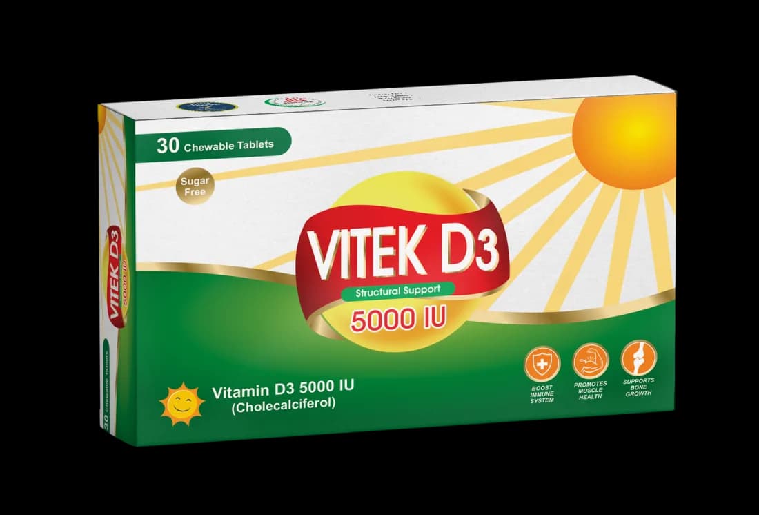Vitek D3 Tablet — Vitamin D3 (Cholecalciferol) 5000 IU