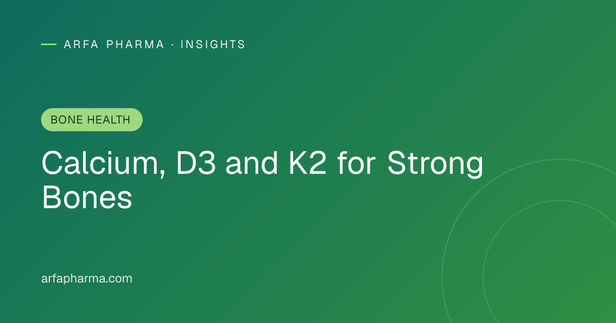 Calcium, D3 and K2 for Strong Bones